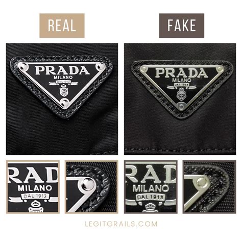 how to spot a fake prada logo|prada logo for sale.